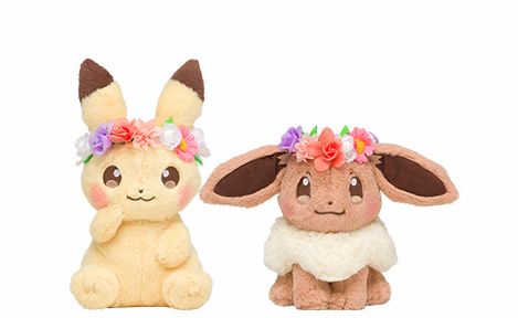 ぬいぐるみ Pikachu&Eievui's Easter　ピカチュウ／イーブイ